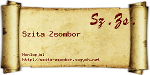 Szita Zsombor névjegykártya