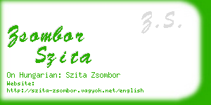 zsombor szita business card